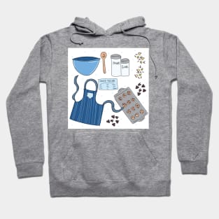 Holiday Baking, Winter theme cute baking cookies scene. Hoodie